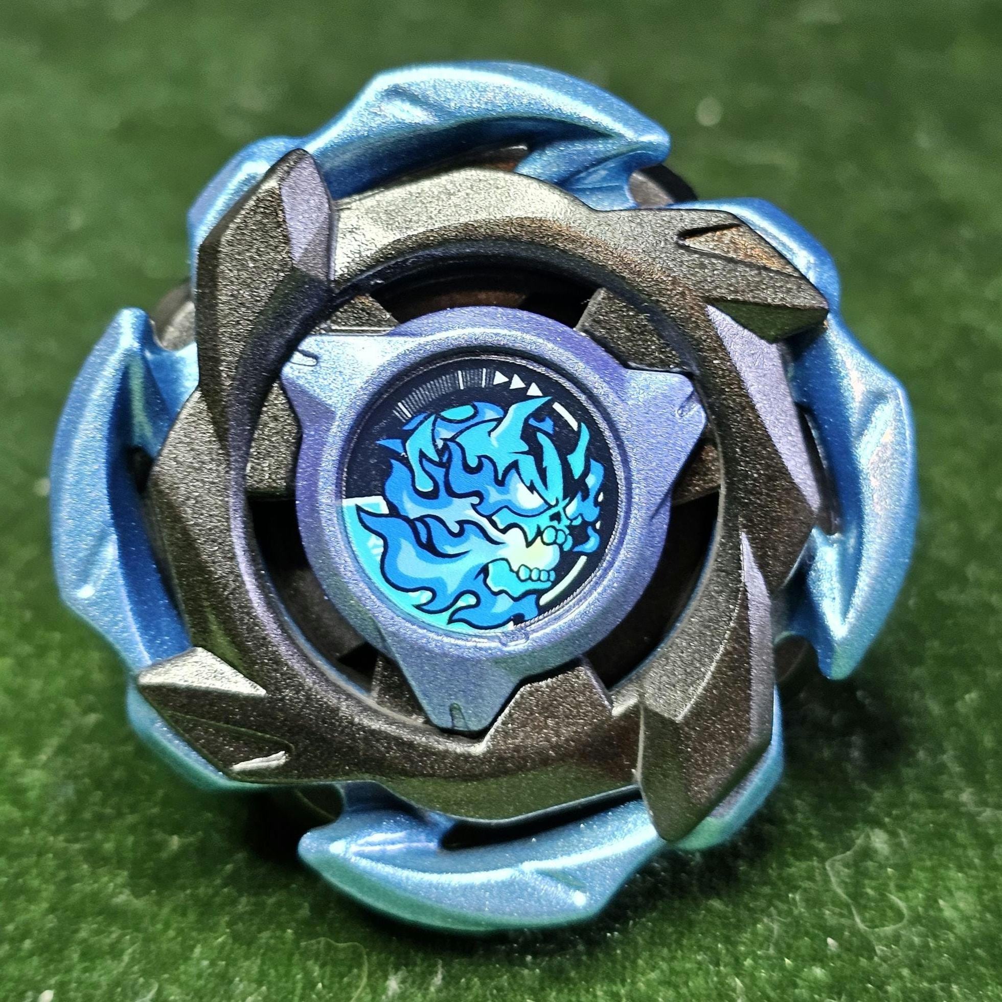 Beyblade X Hasbro CX Reaper Incendio Custom Hand Painted. Blue and