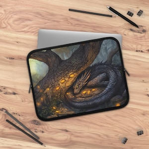 Dragon Laptop Sleeve, Dragon, Dragon iPad Sleeve, Dragon Tablet Pouch, Fantasy, Fantasy Design, Laptop Sleeve, iPad Sleeve, Mystic Dragon