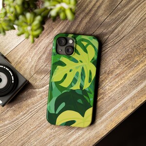 Palm Leaves Phone Case for iPhone 16, 15, 14, 13, 12 Pro, Samsung S24, S23, S22, Tropical Leaves,  Beach, Tropical Phone Case