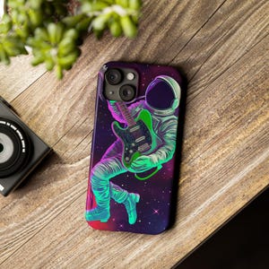 Astronaut Rockstar Case for iPhone 16, 15, 14, 13, 12, 11, X, XR, iPhone Case, Space Phone Case, Space Themed Phone Case