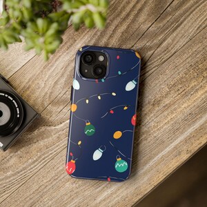 Christmas Lights Phone Case for iPhone 16, 15, 14, 13, 12 Pro, 11, Samsung S24, S23, S22, Lights Phone Case, Holiday Phone Case