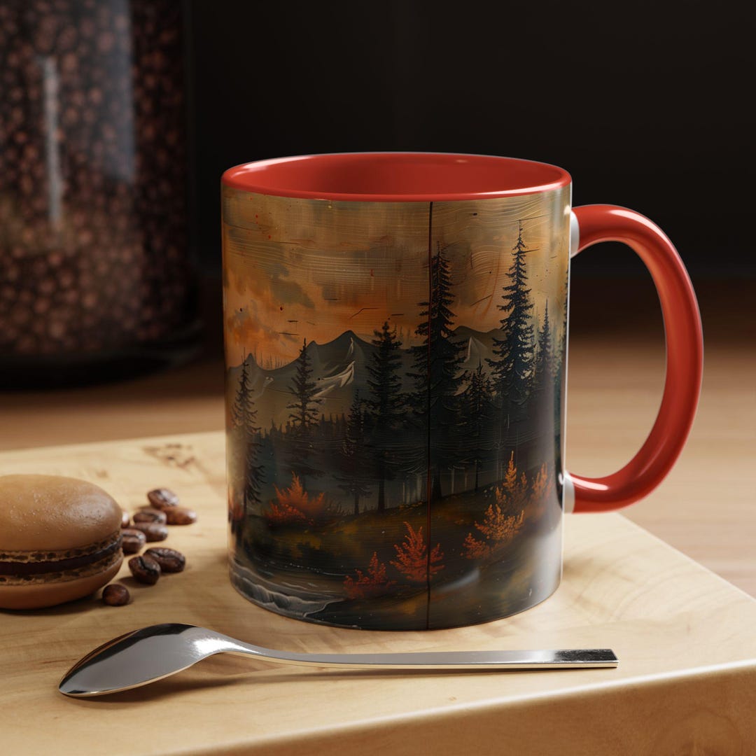 Woodland Cabin Coffee Mug, Cabin Life Mug, Nature Lover Gift, Rustic ...