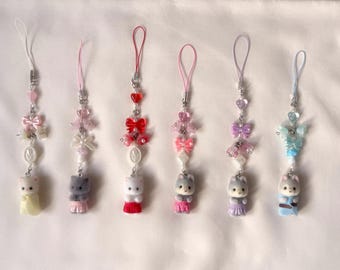 ciondoli per telefono a forma di animali calico / fermagli per telefono