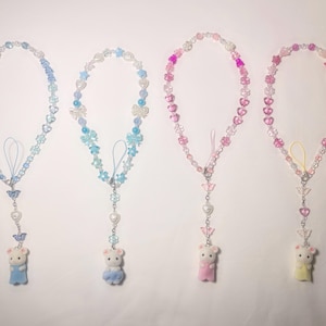 calico critters marshmallow mouse phone charms