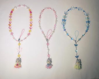 calico critters baby husky phone charms