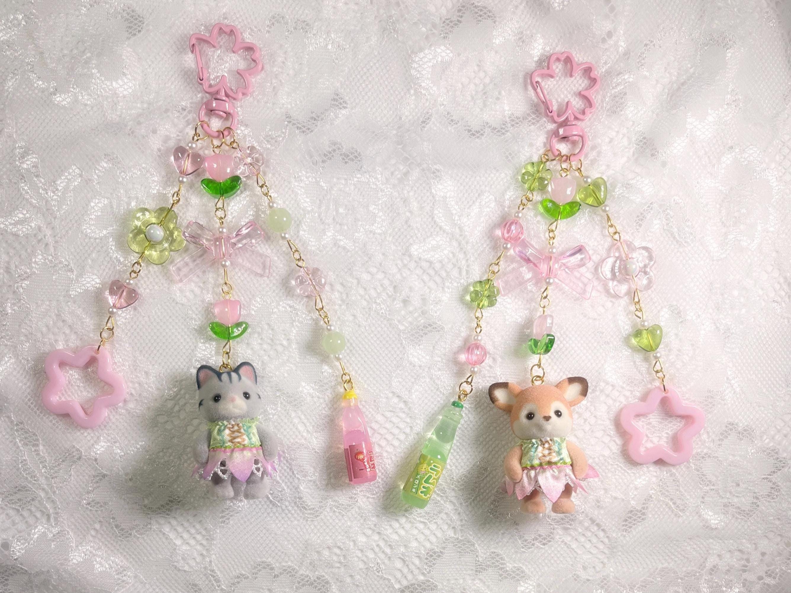 calico critters flower garden keychains