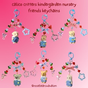 calico critters kindergarden nursery friends keychains