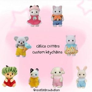 calico critters customizable keychains