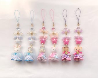 Ciondoli per cellulare a forma di animaletti calico – edizione fiabesca