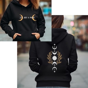 Moon Phases Sweatshirt, It&#39;s Just a Phase Hoodie, Celestial Sweatshirt, Boho Moon Phase Hoodie, Witchy Sweatshirt, Mystical Moon Shirt