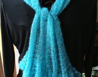 Delicate Beaded Ruffled Scarf Pattern