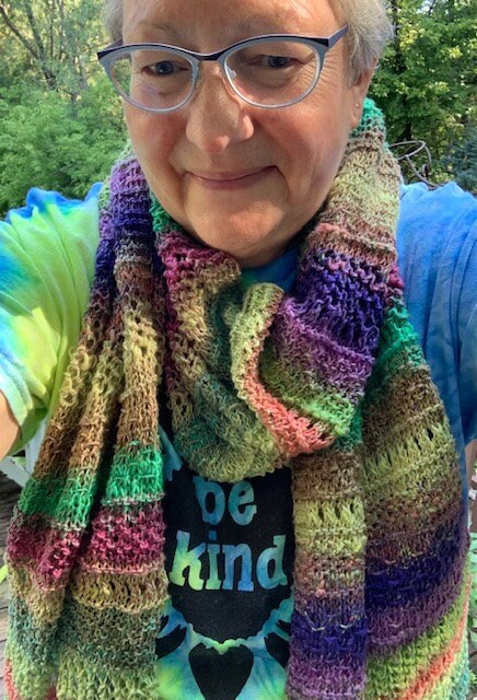 Kind Patterns Be Kind Pattern Knitting Pattern Scarf Textured Stitches Self Striping ...
