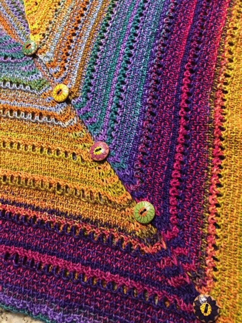 Autumn Garden Pattern knitting pattern poncho shoulder cozy wrap image 4