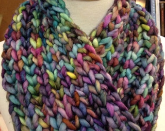 Super Bulky Brioche Cowl Pattern (with a Moebius Twist)