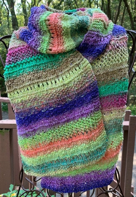 Kind Patterns Be Kind Pattern Knitting Pattern Scarf Textured Stitches Self Striping ...