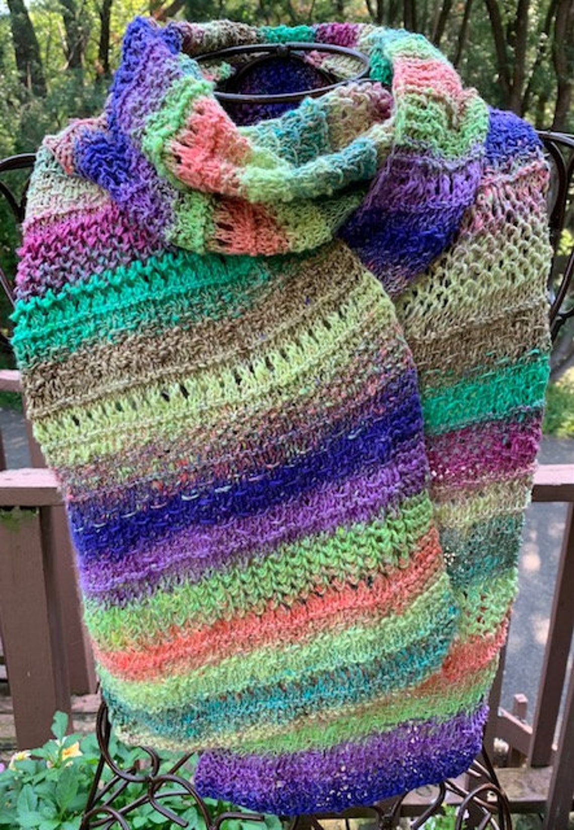 Kind Patterns Be Kind Pattern Knitting Pattern Scarf Textured Stitches Self Striping ...