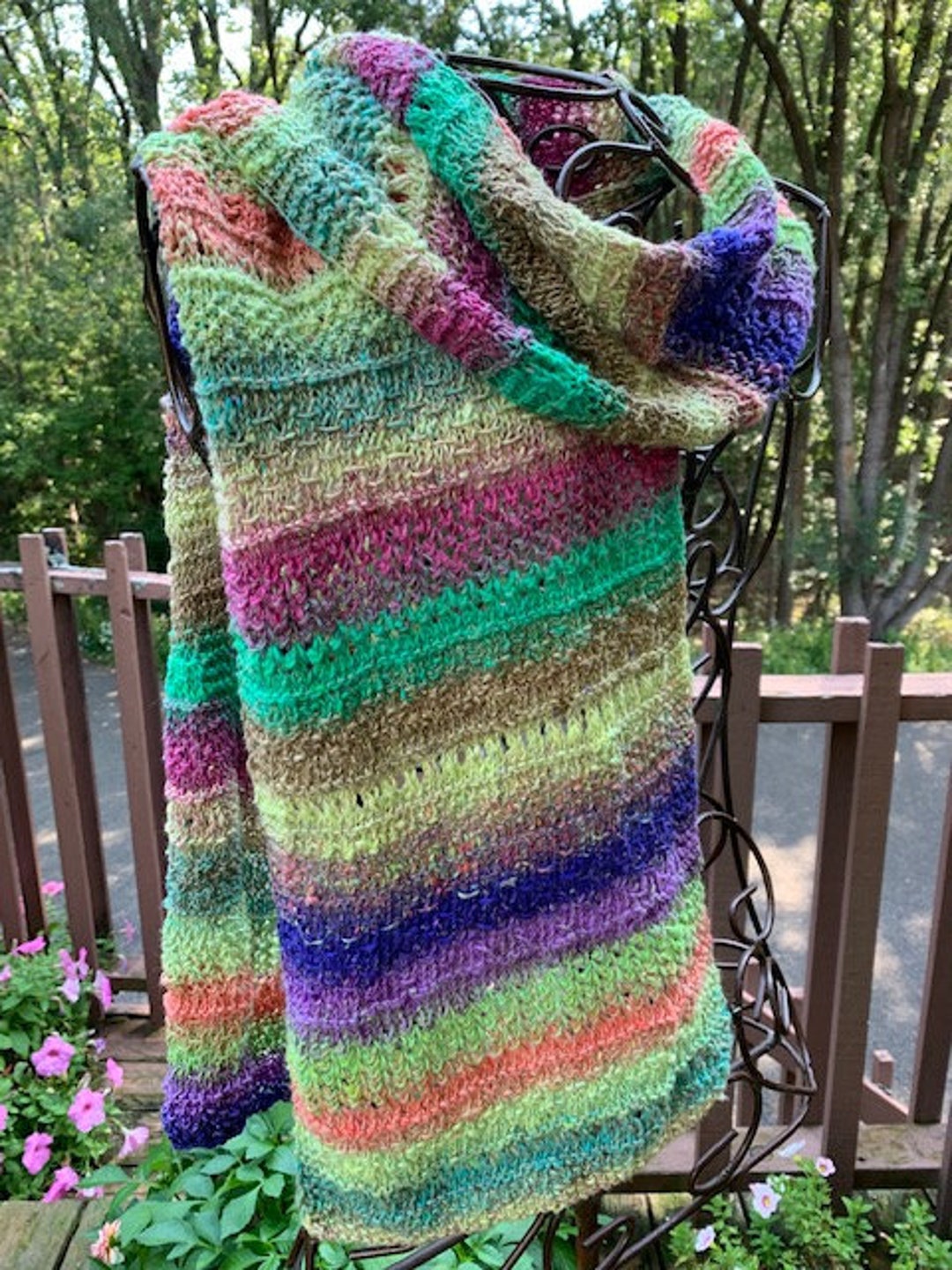 Kind Patterns Be Kind Pattern Knitting Pattern Scarf Textured Stitches Self Striping ...