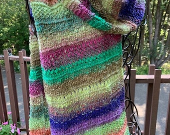 Be Kind Pattern  knitting pattern scarf textured stitches self striping yarn