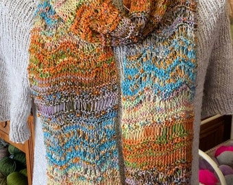 Good Karma Scarf Pattern  knitting pattern knit scarf optional beading