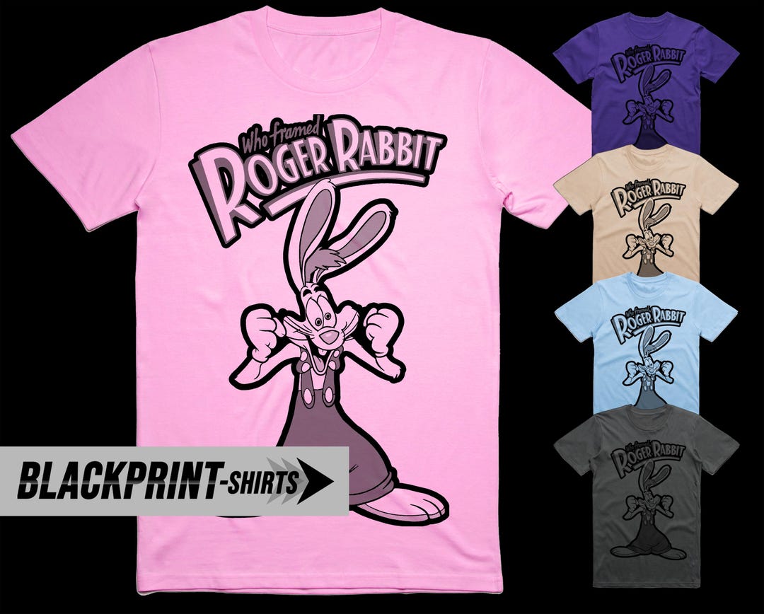 Who Framed Roger Rabbit V5 Movie Poster T Shirt Blackprinted Vintage ...