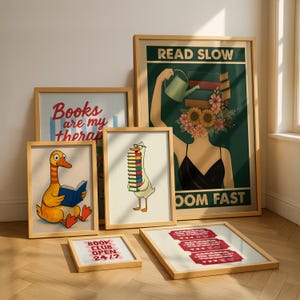 Book Lover Wall Art Bundle Cozy Reading Decor Set Bookish Decor Mega Bundle Bookworm Printable Bibliophile Wall Decor Digital Download.