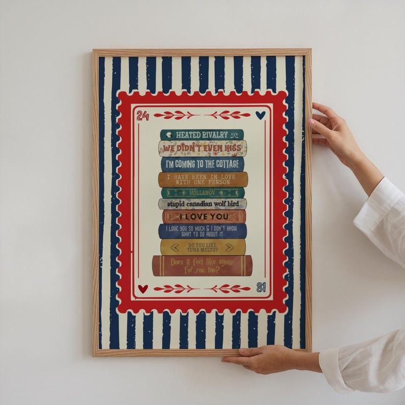 Heated Rivalry Sprayed Edges Heated Rivalry Book Stamp Wall Art Hollander Rozanov Quotes Posters ...