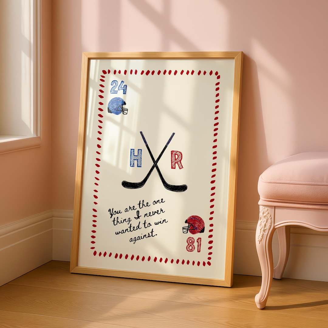 Code Rivalry Poster Heated Rivalry Playing Card Wall Art Hollander Rozanov Poster Heated ...