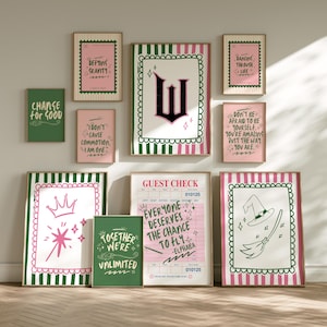 20 Drucke Trendige Wicked Zitate Mega Bundle Digitale Wandkunst Moderne minimalistische Inspiration