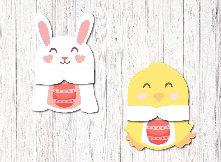 Printable Easter Candy Huggers Bunny and Chick Party Favor, Single ...