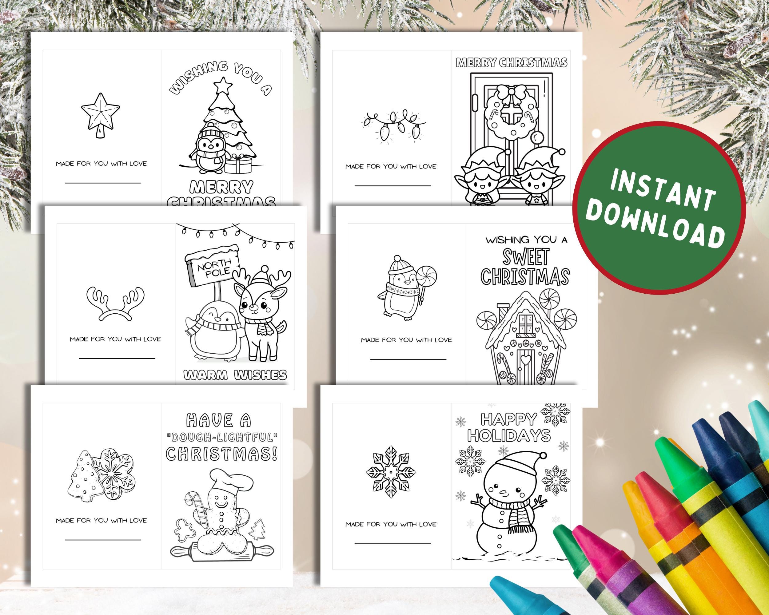 Christmas Coloring Cards for Kids - Il Fullxfull.6451593683 2w13 