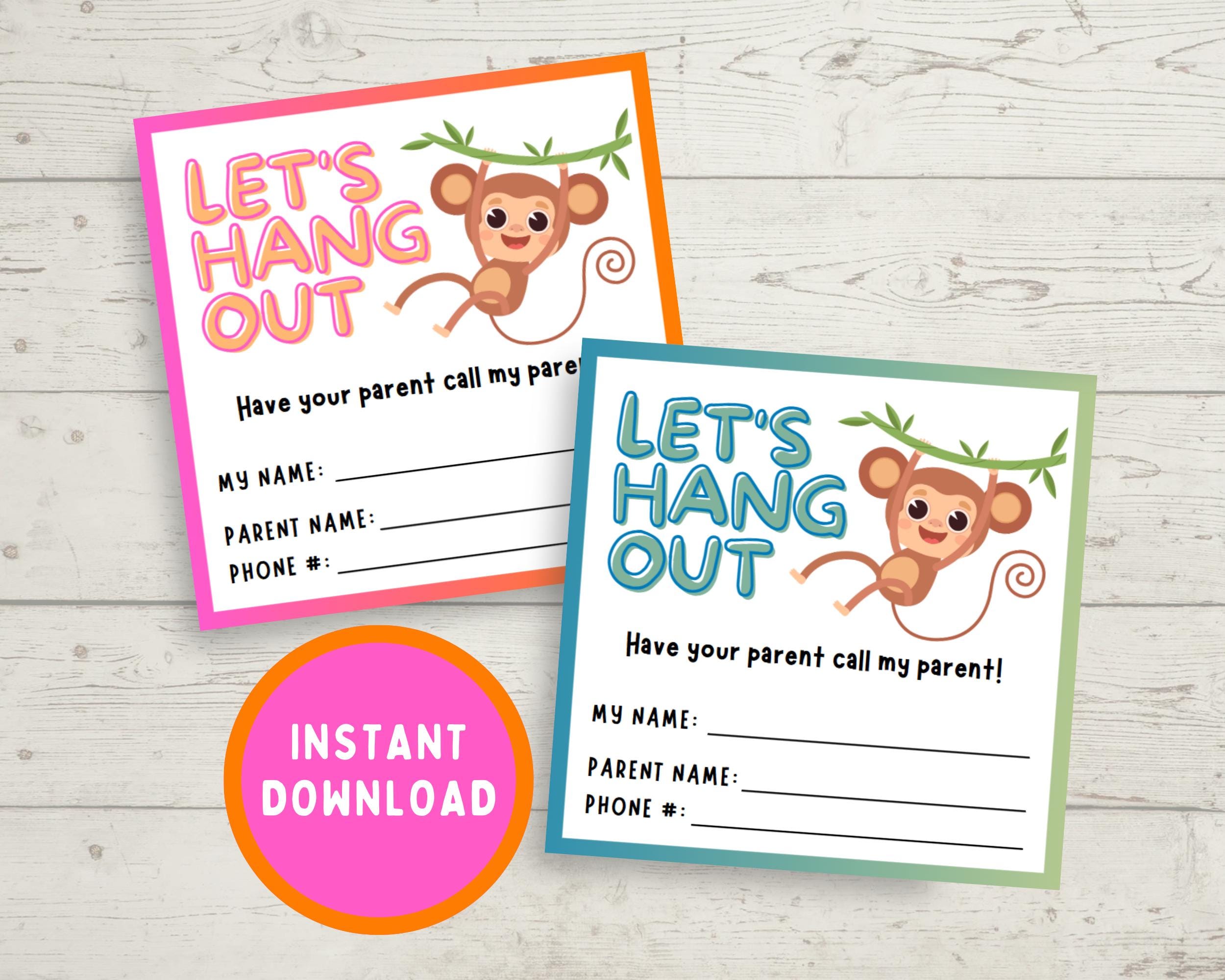 Let's Have A Play Date Card Set - 100 Business Size Cards For Arranging Kids Playdates