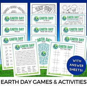 Earth Day Games & Activities for Kids, Earth Day Trivia, Earth Day Coloring Pages, Earth Day Games, Earth Day Printable, Earth Day Worksheet