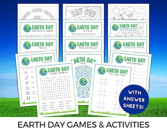Earth Day Games & Activities for Kids, Earth Day Trivia, Earth Day Coloring Pages, Earth Day Games, Earth Day Printable, Earth Day Worksheet