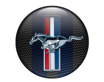 Silicone Car Tuning Emblem | Car Interior Self-Adhesive Epoxy Resin Sticker Logo Mustang | High Quality Emblem/All Size
