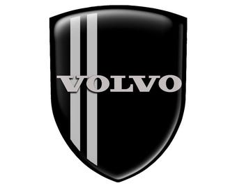 1pcs Silicone Car Tuning Emblem | Car Interior Self-Adhesive Epoxy Resin Sticker Logo Volvo | High Quality Emblem