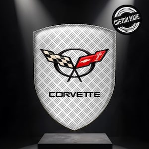 Corvette Logo Silicone Car Emblem: Self-Adhesive Epoxy Resin Sticker