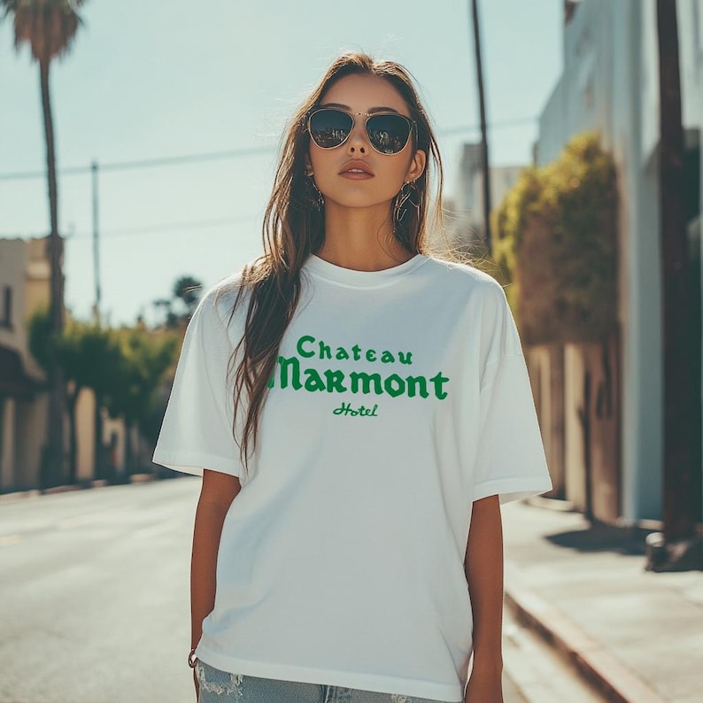 Vintage Vibe Chateau Marmont Graphic Tee, Retro Comfort Colors Unisex Garment-Dyed T-shirt, Slouchy Shirt image 2