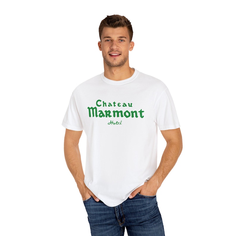 Vintage Vibe Chateau Marmont Graphic Tee, Retro Comfort Colors Unisex Garment-Dyed T-shirt, Slouchy Shirt image 5