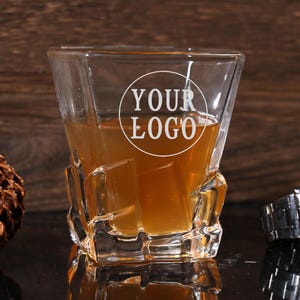 Personalized Your Logo Drinking glass,Company Logo Glass, Hotel logo Glassware, team logo Glassware,Personalized Logo,Customize Glassware