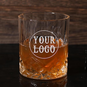 Personalized Your Logo Whiskey Glass, Company Logo, Hotel logo, team logo,Personalized Logo,Groomsmen Gift,Logo Whiskey Glass,Business Logo