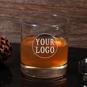 Personalized Your Logo Glass Cup,Company Logo Glassware, Hotel logo Glassware, team logo Glassware,Personalized Logo,Customize Glassware