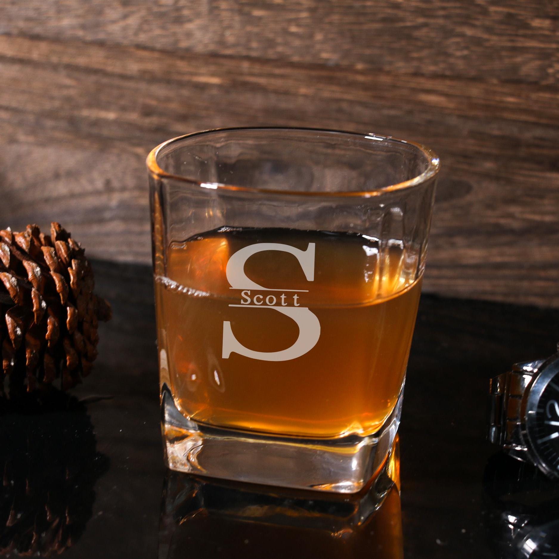 Customized square Shaped Glass,Custom Designed Glasses, Custom Logo Glass, Etched Glassware Gift, Personalized Glass,Engraved Glass