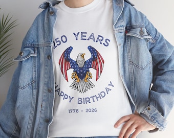 Koszulka z okazji 250. rocznicy niepodległości Stanów Zjednoczonych: Patriotyczna koszulka unisex z okazji 4 lipca