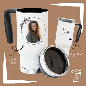 Custom Photo Tumbler, Personalized Travel Mug, Gift for Wedding, Bride, Groom, Couple, Engagement Keepsake, Custom Coffee Cup