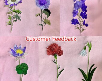 誕生月の花刺繍セット、12ヶ月花刺繍マシンファイル、12種類の花の