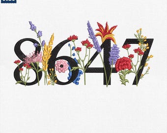 8647 FDT Flower Embroidery Design, Democrat 8647 Embroidery, Funny