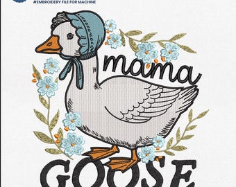 Fichier de broderie maman oie, fichier de broderie par sublimation maman, broderie stupide oie, conception maman canard, téléchargement immédiat