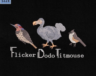 さりげないFDT鳥の刺繍デザイン、反MAGA鳥のデザイン、FDTデザイン