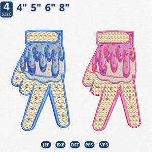 Baseball Gloves Drip Ice Cream Embroidery, Cool Sport Baseball Home Plate Drip Embroidery, Gameday Baseball Machine File, Instant Download