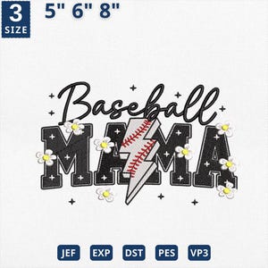 Baseball Mama  Embroidery, Baseball Embroidery Design, Mama Embroidery Design, Gameday Embroidery, Sports Mama Design, Instant Download